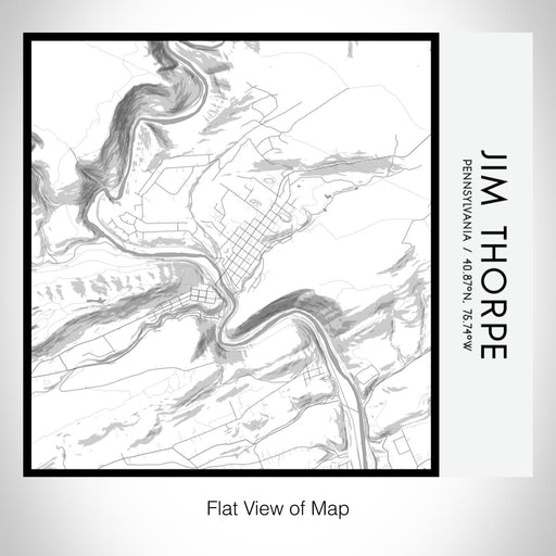 Rendered View of Jim Thorpe Pennsylvania Map on 17oz Stainless Steel Insulated Tumbler in Classic Map Style