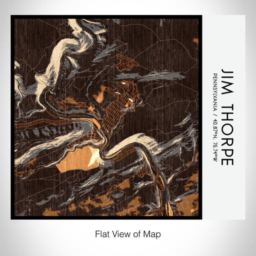 Rendered View of Jim Thorpe Pennsylvania Map on 17oz Stainless Steel Insulated Tumbler in Ember Map Style