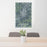 24x36 Johnstown New York Map Print Portrait Orientation in Afternoon Style Behind 2 Chairs Table and Potted Plant