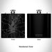 Rendered View of Johnstown New York Map Engraving on 6oz Stainless Steel Flask in Black