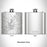 Rendered View of Johnstown New York Map Engraving on 6oz Stainless Steel Flask