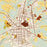 Johnstown New York Map Print in Woodblock Style Zoomed In Close Up Showing Details