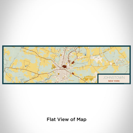 Flat View of Map Custom Johnstown New York Map Enamel Mug in Woodblock