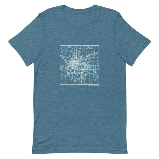 Jonesboro Arkansas  Map Unisex T-Shirt with City inscription in Heather Teal
