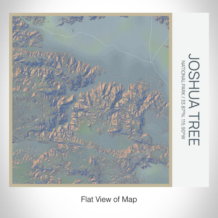 Rendered View of Joshua Tree National Park Map on 17oz Stainless Steel Insulated Tumbler in Afternoon Map Style