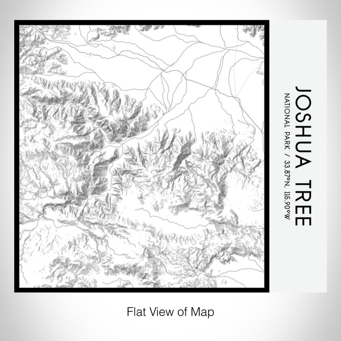 Rendered View of Joshua Tree National Park Map on 17oz Stainless Steel Insulated Tumbler in Classic Map Style