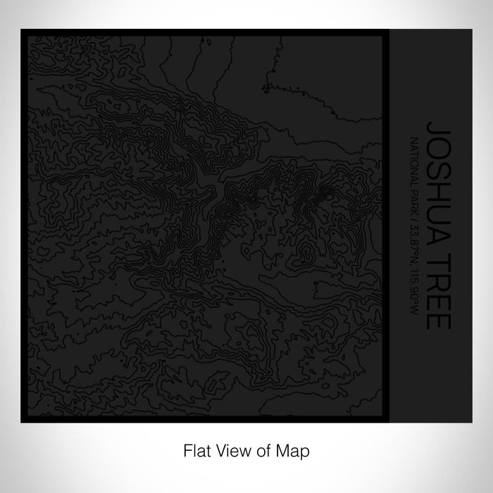 Rendered View of Joshua Tree National Park Map on 17oz Stainless Steel Insulated Tumbler in Matte Black with Tactile Lines