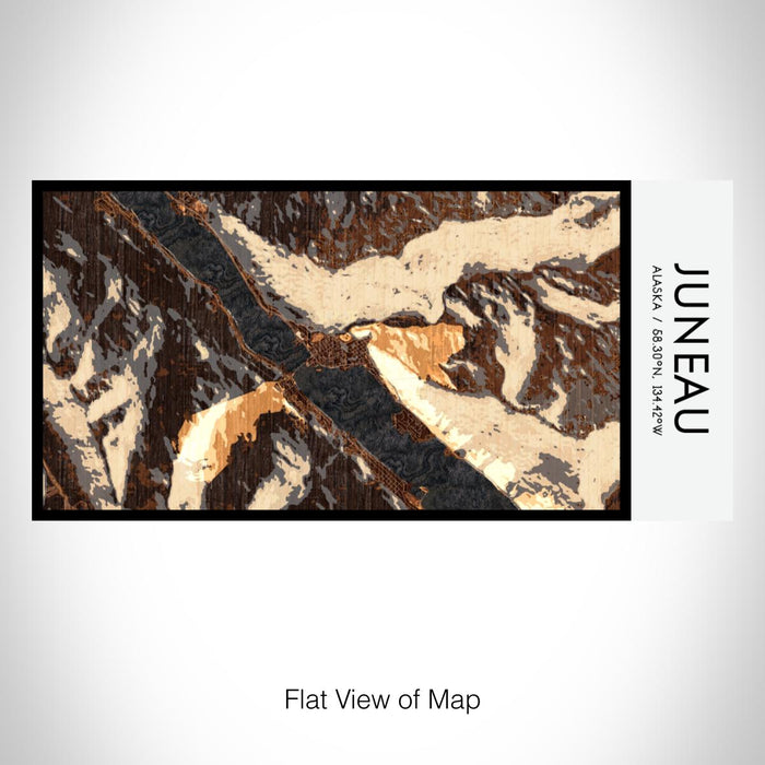 Rendered View of Juneau Alaska Map on 17oz Stainless Steel Insulated Bottle with printed ember style map
