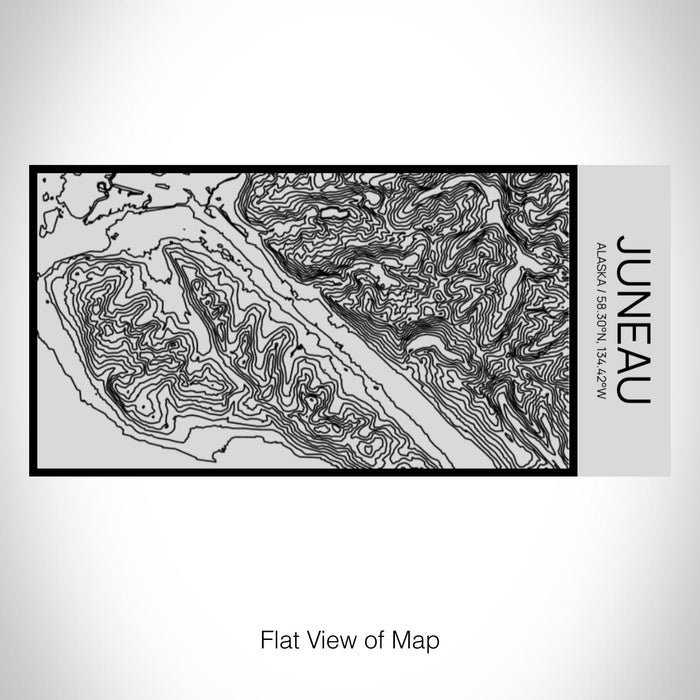 Rendered View of Juneau Alaska Map on 17oz Stainless Steel Insulated Cola Bottle in Stainless