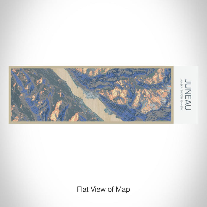 Rendered View of Juneau Alaska Map on 10oz Stainless Steel Insulated Cup in Afternoon with Sliding Lid