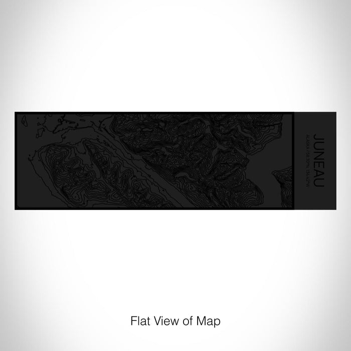 Rendered View of Juneau Alaska Map on 10oz Stainless Steel Insulated Cup in Matte Black with Sliding Lid