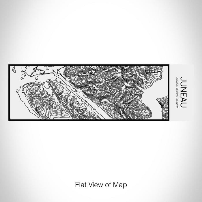 Rendered View of Juneau Alaska Map on 10oz Stainless Steel Insulated Cup in Matte White with Sliding Lid