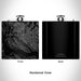 Rendered View of Juneau Alaska Map Engraving on 6oz Stainless Steel Flask in Black