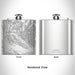 Rendered View of Juneau Alaska Map Engraving on 6oz Stainless Steel Flask