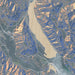 Kachess Lake Washington Map Print in Afternoon Style Zoomed In Close Up Showing Details