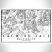 Kachess Lake Washington Map Print Landscape Orientation in Classic Style With Shaded Background