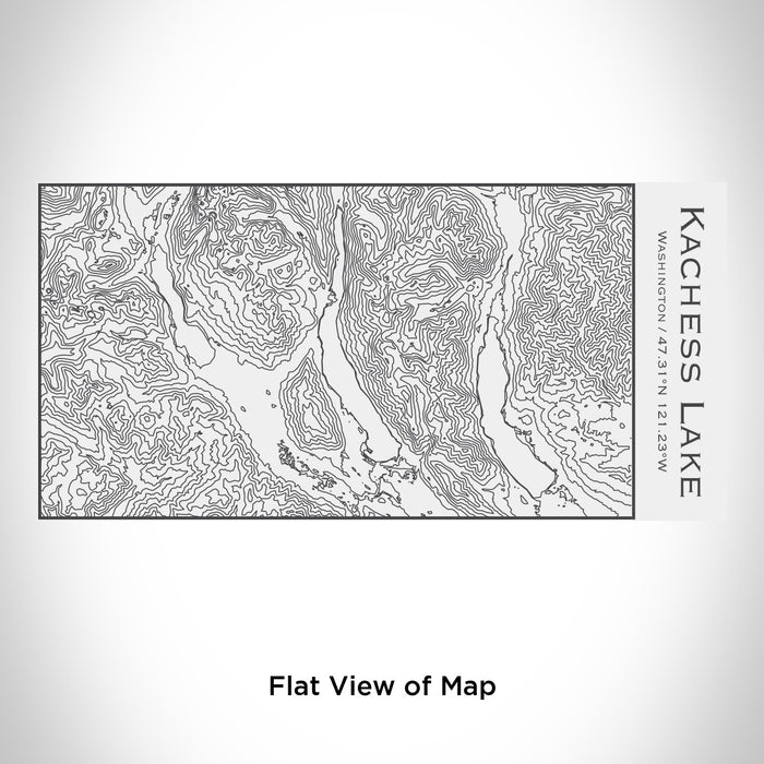 Rendered View of Kachess Lake Washington Map Engraving on 17oz Stainless Steel Insulated Cola Bottle in White