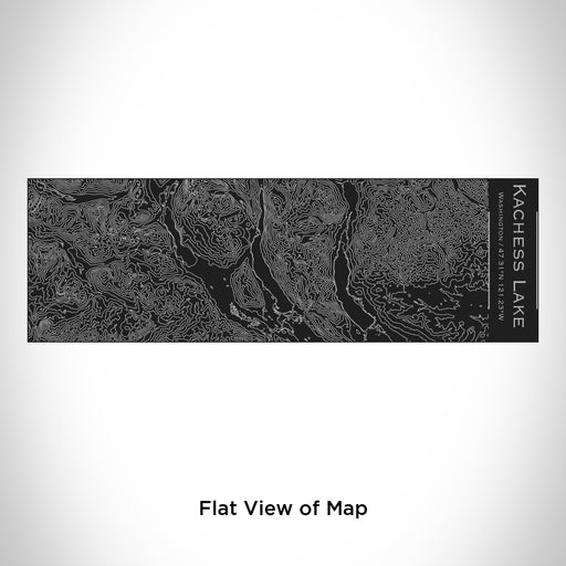 Rendered View of Kachess Lake Washington Map Engraving on 10oz Stainless Steel Insulated Cup with Sliding Lid in Black