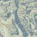 Kachess Lake Washington Map Print in Woodblock Style Zoomed In Close Up Showing Details