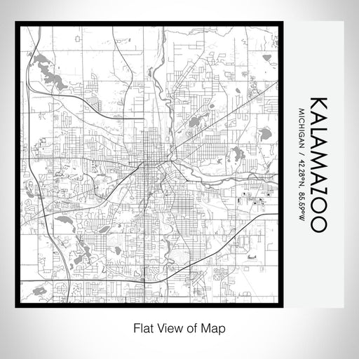 Rendered View of Kalamazoo Michigan Map on 17oz Stainless Steel Insulated Tumbler in Classic Map Style