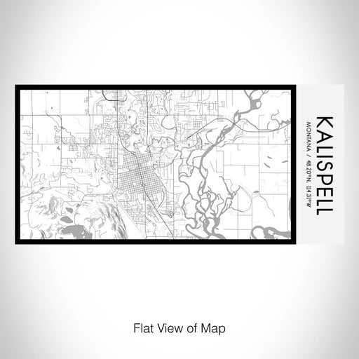 Rendered View of Kalispell Montana Map on 17oz Stainless Steel Insulated Bottle with printed classic style map