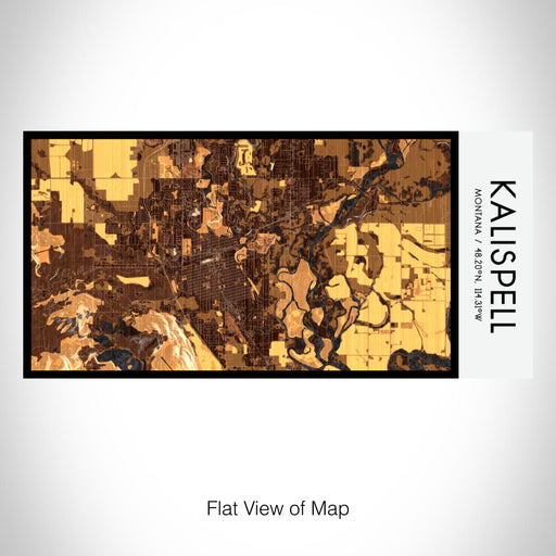 Rendered View of Kalispell Montana Map on 17oz Stainless Steel Insulated Bottle with printed ember style map