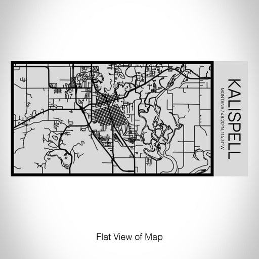 Rendered View of Kalispell Montana Map on 17oz Stainless Steel Insulated Cola Bottle in Stainless