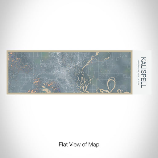 Rendered View of Kalispell Montana Map on 10oz Stainless Steel Insulated Cup in Afternoon with Sliding Lid