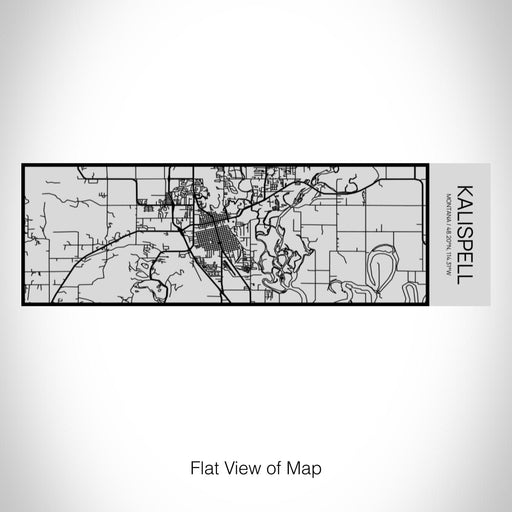 Rendered View of Kalispell Montana Map on 10oz Stainless Steel Insulated Cup with Sipping Lid