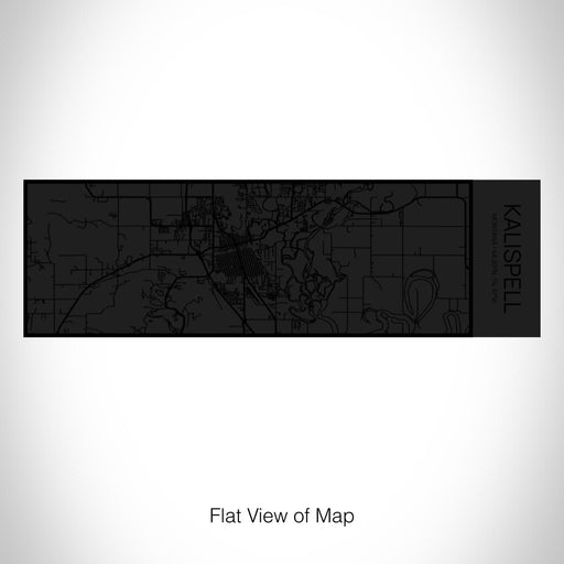 Rendered View of Kalispell Montana Map on 10oz Stainless Steel Insulated Cup in Matte Black with Sliding Lid