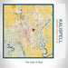 Rendered View of Kalispell Montana Map on 17oz Stainless Steel Insulated Tumbler in Woodblock Map Style