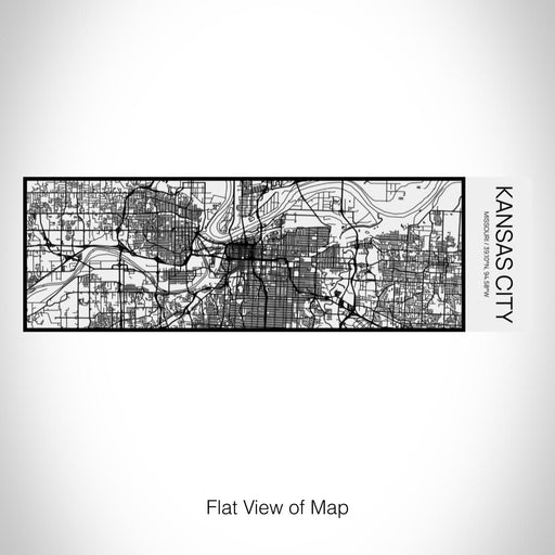 Rendered View of Kansas City Missouri Map on 10oz Stainless Steel Insulated Cup in Matte White with Sliding Lid