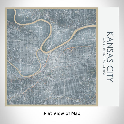 Rendered View of Kansas City Missouri Map on 17oz Stainless Steel Insulated Tumbler in Afternoon Map Style