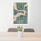24x36 Kaw City Oklahoma Map Print Portrait Orientation in Afternoon Style Behind 2 Chairs Table and Potted Plant