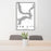 24x36 Kaw City Oklahoma Map Print Portrait Orientation in Classic Style Behind 2 Chairs Table and Potted Plant