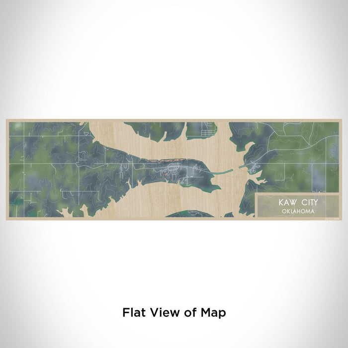 Flat View of Map Custom Kaw City Oklahoma Map Enamel Mug in Afternoon