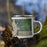 Right View Custom Kaw City Oklahoma Map Enamel Mug in Afternoon on Grass With Trees in Background