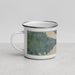 Left View Custom Kaw City Oklahoma Map Enamel Mug in Afternoon