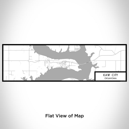 Flat View of Map Custom Kaw City Oklahoma Map Enamel Mug in Classic
