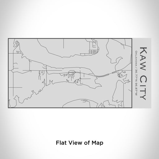 Rendered View of Kaw City Oklahoma Map Engraving on 17oz Stainless Steel Insulated Cola Bottle
