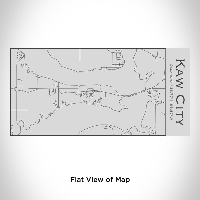 Rendered View of Kaw City Oklahoma Map Engraving on 17oz Stainless Steel Insulated Cola Bottle