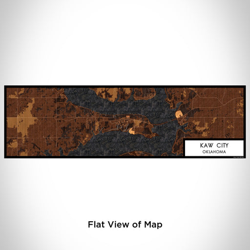 Flat View of Map Custom Kaw City Oklahoma Map Enamel Mug in Ember