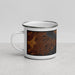 Left View Custom Kaw City Oklahoma Map Enamel Mug in Ember