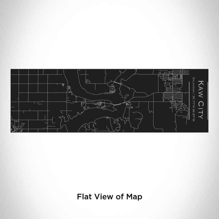 Rendered View of Kaw City Oklahoma Map Engraving on 10oz Stainless Steel Insulated Cup with Sliding Lid in Black