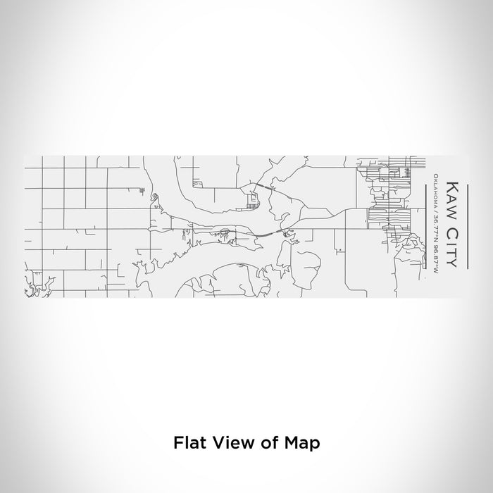 Rendered View of Kaw City Oklahoma Map Engraving on 10oz Stainless Steel Insulated Cup with Sliding Lid in White