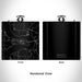 Rendered View of Kaw City Oklahoma Map Engraving on 6oz Stainless Steel Flask in Black