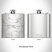 Rendered View of Kaw City Oklahoma Map Engraving on 6oz Stainless Steel Flask