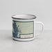 Right View Custom Kaw City Oklahoma Map Enamel Mug in Woodblock