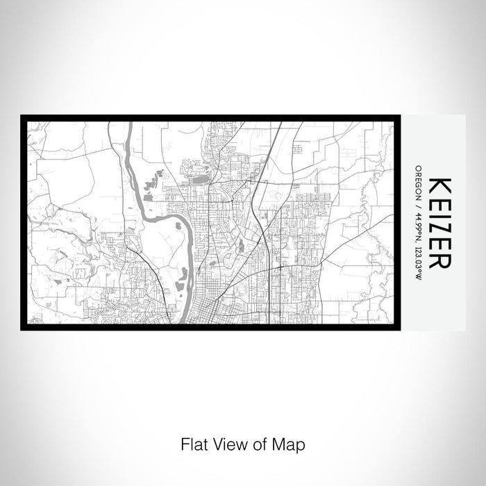 Rendered View of Keizer Oregon Map on 17oz Stainless Steel Insulated Bottle with printed classic style map