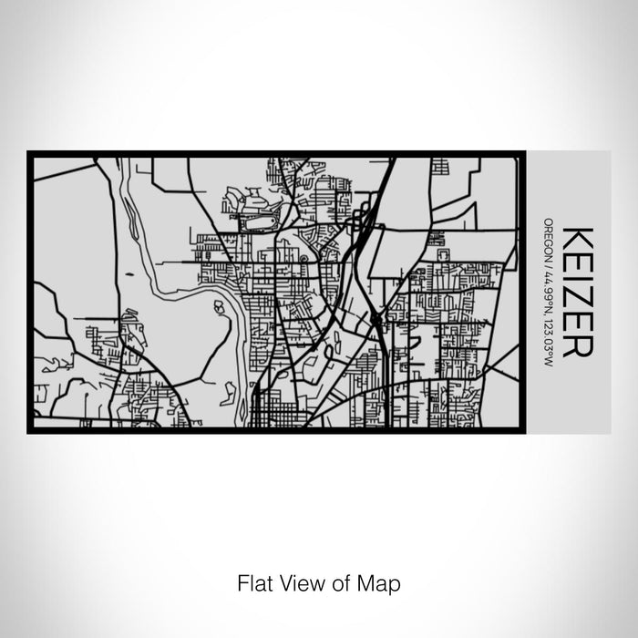 Rendered View of Keizer Oregon Map on 17oz Stainless Steel Insulated Cola Bottle in Stainless